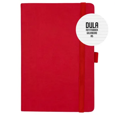 Produktbild von DULA Notizbuch A5 Rot liniert mit festem Einband