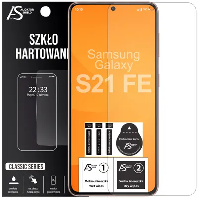 Zdjęcie produktu dla Szkło hartowane do Samsung Galaxy S21 FE – szybka ochronna na ekran 9H