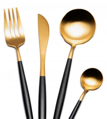 Produktbild von Perfectlife 4-teiliges Besteckset Gold Optik mit Mängeln