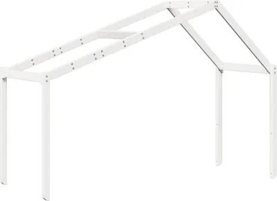 Produktbild von vidaXL Dach für Kinderbett Weiß 213x95,5x144,5 cm Massivholz Kiefer