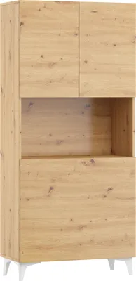 Obrázek produktu pro Skládací stůl MEGAN 1 Police pro domácnost Kancelářský počítačový stůl ARTISAN OAK / ARTISAN OAK