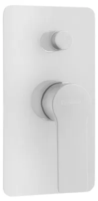 Imagen del producto de Grifo de ducha empotrado Sapho PAX, de dos salidas, color blanco mate