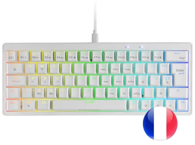 Produktbild von Mars Gaming MKMINIPRO, 60%, Kabelgebunden, USB, Mechanischer Switch, RGB-LED, Weiß