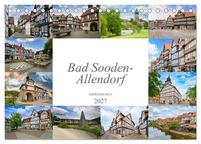 Produktbild von Bad Sooden-Allendorf Impressionen (Tischkalender 2027 DIN A5 quer), CALVENDO Monatskalender