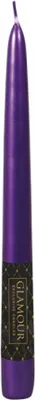 Image de Bougie de Noël conique METALIK 24 cm métallique brillant violet