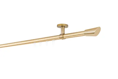 Produktbild von Gardinenstange Maß Innenlauf 20mm Rag 1-lauf Decke 4cm Farbe: Messing-Matt, Größe: 180cm