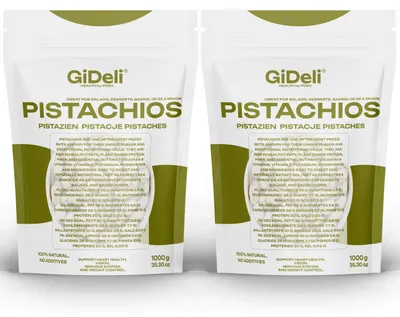 Produktbild von Pistazien 2kg Geröstet Gesalzen mit Schale Vegan Keto Proteinreich Natur GiDeli