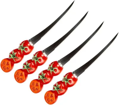 Image de Lot de 4 couteaux à tomates lame crantée 11 cm Fackelmann