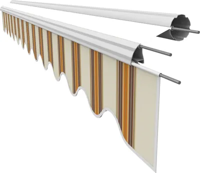 Produktbild von VANA Markisen Volant für 4 m Markisen Markisenstoff Markisentuch Sonnenschutz nur Volant fertig genäht Maß 3,83 x 0,21 m Design SPD042