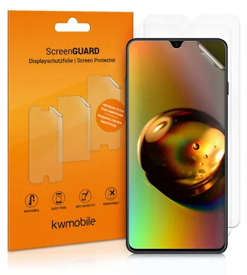 Produktbild von kwmobile 3x Displayschutzfolie kompatibel mit Samsung Galaxy A50 Folie - klare Schutzfolien Set in transparent