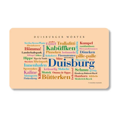 Immagine prodotto di Tagliere per la colazione con parole di Duisburg