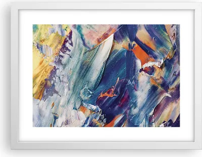 Produktbild von Gerahmtes Poster - Weißer Rahmen - Die Farben Farbe Abstraktion - 40x30 cm - Wand Bild - Wanddeko - Wandbilder - Kunstposter - Wandposter - Bilderrahmen - Bilder - Kunstdruck - P2WAA40x30-5113