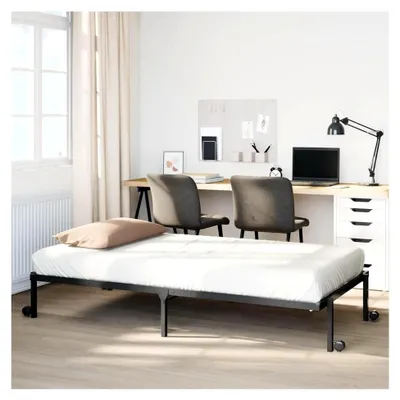 Produktbild von Bettgestell ohne Matratze, faltbar, schwarz, 107 x 203 cm, Stahl