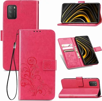 Produktbild von König Design Hülle kompatibel mit Xiaomi Poco M3 Kunstleder Handyhülle - Handy Case Rosa