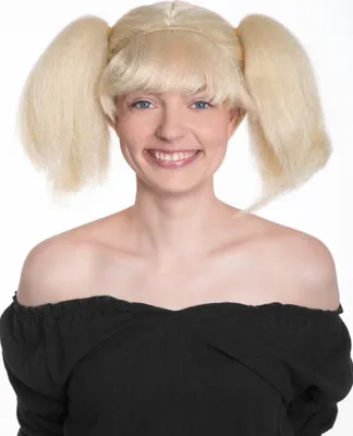 Produktbild von Hellblonde Perücke mit offenen Zöpfen