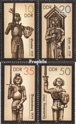 Produktbild von Briefmarken DDR 1987 Mi 3063-3066 (kompl.Ausgabe) postfrisch Historische Denkmale: Rolandsäulen (I)