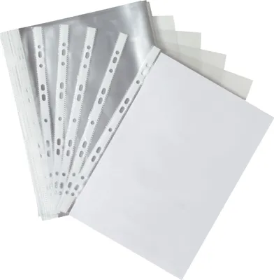 Image de Q-Connect® KF01955 Prospekthüllen Standard - genarbt, 0,05 mm, A4, 100 Stück