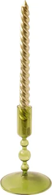 Image de WinQ - Bougeoir verre 10x10x15cm vert