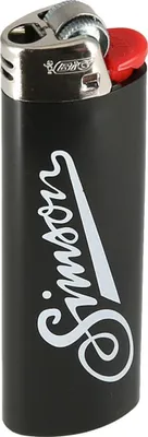 Zdjęcie produktu dla Zapalniczka BIC, czarna - z logo Simson + napis: zawsze miej dobra podróz