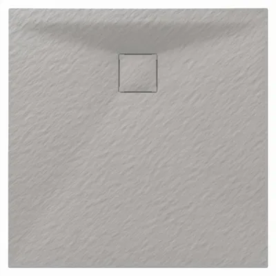 Zdjęcie produktu dla Granitan – brodzik prysznicowy – 90 x 90 cm – szary – antypoślizgowy – prysznic – VIVA