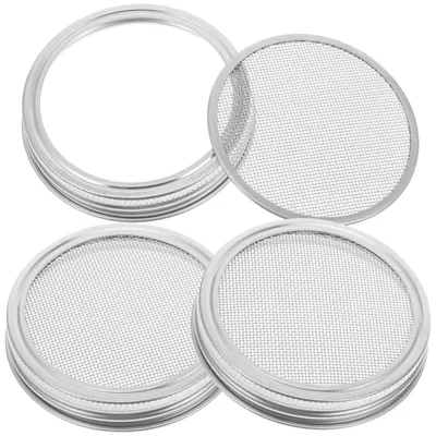 3er Set Edelstahl-Sprossendeckel 86 mm für Weithalsgläser