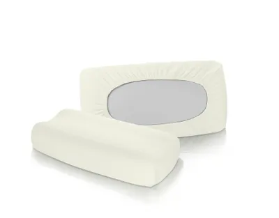 Produktbild von Fleuresse Vital-Comfort Jersey-Bezug für Nackenstützkissen wollweiß