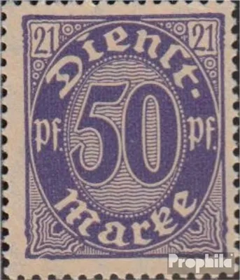 Produktbild von Briefmarken Deutsches Reich 1920 Mi D21I, Oval unter M von Marke gebrochen gestempelt Ziffern mit 21