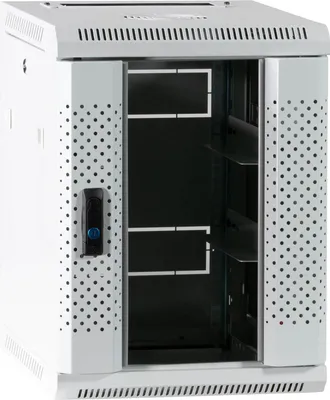 Produktbild von ProfiPatch Netzwerkschrank Serverschrank Wandgehäuse 10 Zoll 9HE montiert Premium Tiefe 300mm grau