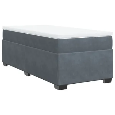 Obrázek produktu pro vidaXL Postel Boxspring s matrací Dark Grey 100x200 cm Velvet