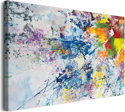 Produktbild von Abstraktes Leinwandbild für das Wohnzimmer Wandbild Bunte Mosaik 80x120