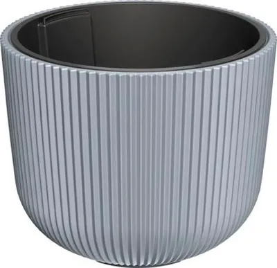 Produktbild von Grauer Pflanzkübel mit Behälter, Kollektion MILLY, 46,9 x 46,9 x 38,5 cm, Fassungsvermögen 54 L