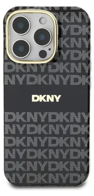 Produktbild von DKNY, MagSafe Schutzhülle Repeat Pattern Tonal Stripe f. iPhone 16 Pro Max, Schwarz
