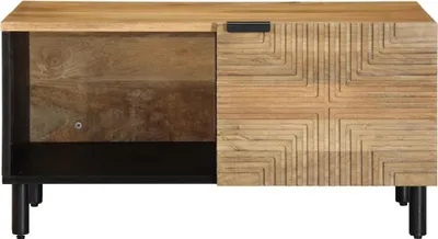 Zdjęcie produktu dla Stolik Kawowy Brązowy 80X50X40 Cm Drewno Lite Mango Lumarko! Lumarko!