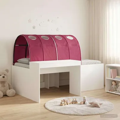 Produktbild von Möbel Bett mit Tunnel 4 pcs Artisian Eiche und Rot HolzwerkstoffGartensofas - Gartensofas c5006