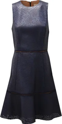 Image de 9174AD abito donna MICHAEL MICHAEL KORS blue eco leather dress women