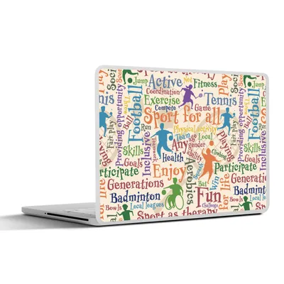Produktbild von MuchoWow® Laptop Aufkleber Sticker Cover Muster - Sport - Alphabet - Zitate 30x22 cm - Laptop-Sticker