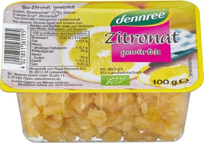 Produktbild von Zitronat - gewürfelt 100g