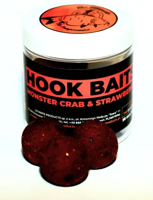 Zdjęcie produktu dla Ultimate Products - Monster Crab Strawberry Hook Baits 30mm - kulki proteinowe