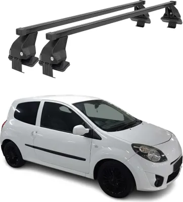 Image de Barres Transversales Menabo pour Renault Twingo II 2007-2013 Noir