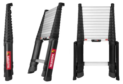 Produktbild von Telesteps Prime Line 4,1 m mit Stabilisatoren, Teleskopleiter extra stark (72241-781)