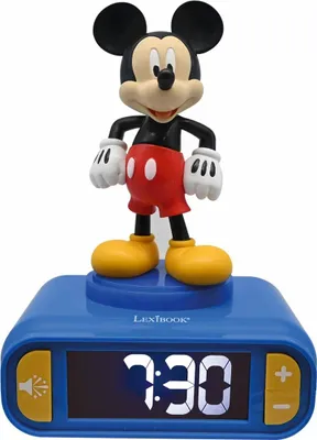 Zdjęcie produktu dla Budzik z lampką nocną 3D Mickey