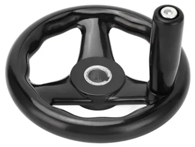 Obrázok produktu pre Inovra – Ručná páka z liatej železnej konštrukcie – 16x160 mm – Odnímateľná rukoväť – Otočný mechanizmus – Vhodné pre sústruh/frézku – Odolný plast