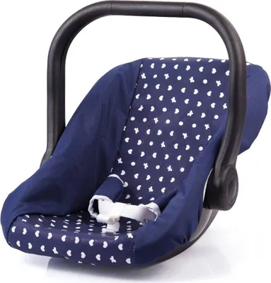 Produktbild von Puppen-Autositz, blau mit Herzchen