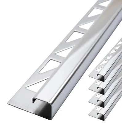 Produktbild von Dalsys 5x Fliesenschiene Eckprofil 2,5m x 10mm Edelstahl poliert - Quadratprofil Fliesenabschlussprofil Fliesenprofil Abschlussleiste