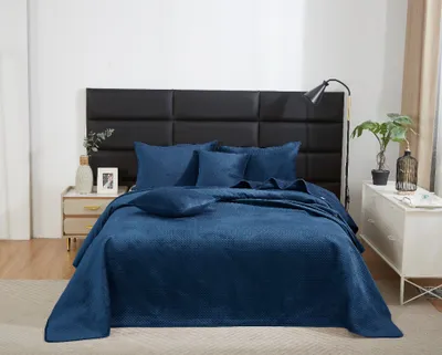 Zdjęcie produktu dla Narzuta Na Łóżko Pikowana Velvet Kapa Koc Pled 160X220 Maya Granat
