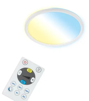 Produktbild von LED Panel dimmbar Smart WiFi Bluetooth CCT 18W weiß Kunststoff Ø29,3cm Briloner