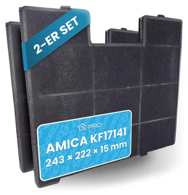 Image de Filtres à charbon actif (2 pièces) pour hotte aspirante Amica KF17141