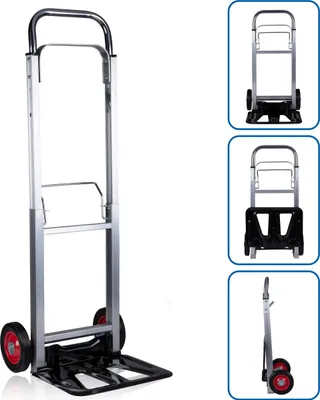 Produktbild von Kinzo Sackkarre Klappbar - Aluminium - 90KG - Transportwagen - Umzug, Camping, Einkaufen