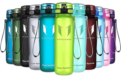 Image de Bouteille d'eau en Tritan, 1000 ml, couleur verte, sans BPA, idéale pour le sport, la fitness et les activités de plein air