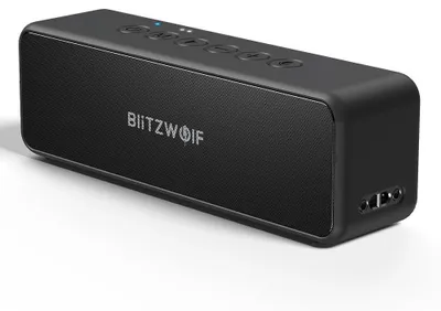Produktbild von Tragbarer Bluetooth-Lautsprecher - WA4 - 30W Stereo TWS - Bluetooth 5.0 - 3600mAh Akku - Wasserdicht - Metallgehäuse - Schwarz